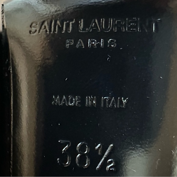 Saint Laurent Billy 85 Platform Bootie Black Pannelli Anguilla 38.5 Brand New - Picture 10 of 10